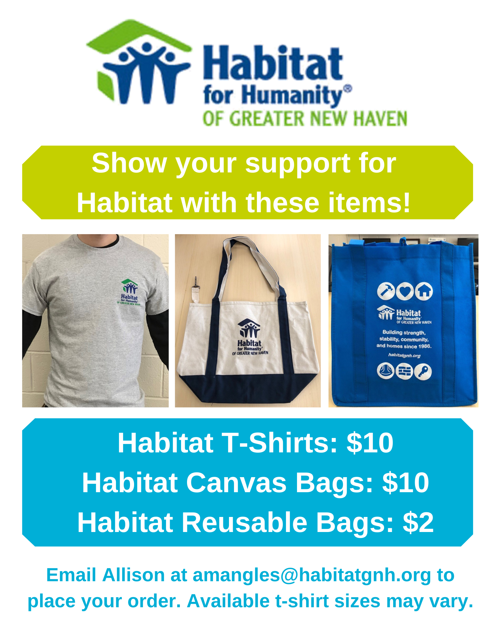 Habitat for Humanity of Greater New Haven Apparel Now Available 